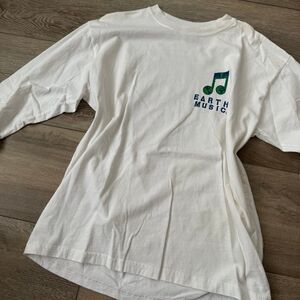 Earth Music Sleeved Graphic Top